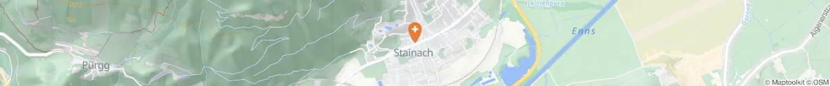 Map representation of the location for Panther-Apotheke Stainach in 8950 Stainach